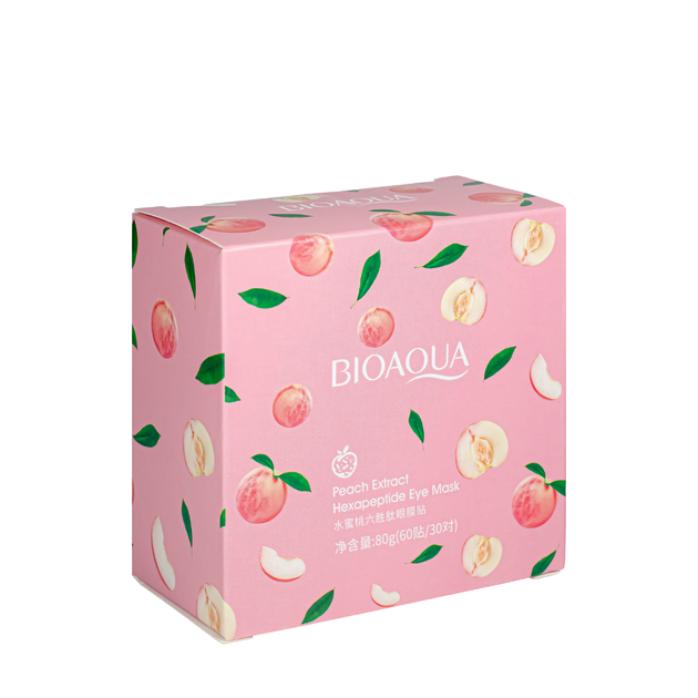 Патчі для шкіри навколо очей омолоджувальні Bioaqua Peach Extract Hexapeptide Eye Mask 60 шт BQY94865 - зображення 6
