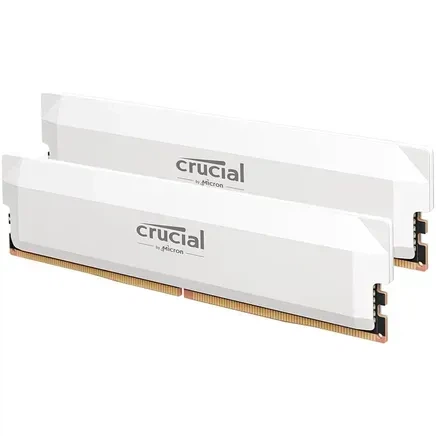 Оперативна пам'ять Crucial 32 GB (2x16GB) DDR5 6400 MHz Pro White (CP2K16G64C38U5W) - Фото 1 Оперативна пам'ять Crucial 32 GB (2x16GB) DDR5 6400 MHz Pro White (CP2K16G64C38U5W) - зображення 1