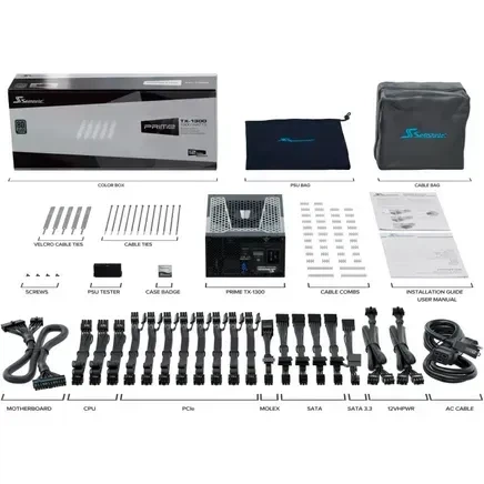 Блок питания SeaSonic PRIME TX-1300 (PRIME-TX-1300-ATX30) - изображение 9
