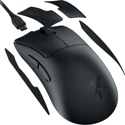 Мышь Razer DeathAdder V3 Pro Black Smooth-Touch + HyperPolling Wireless Dongle (RZ01-04630300-R3WL) - Фото 4 Мышь Razer DeathAdder V3 Pro Black Smooth-Touch + HyperPolling Wireless Dongle (RZ01-04630300-R3WL) - изображение 4