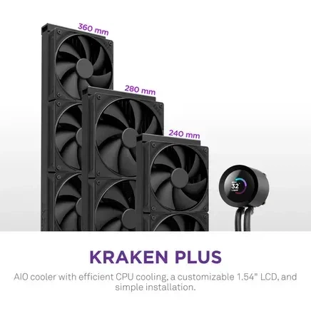 Система рідинного охолодження NZXT Kraken Plus 360 V2 Black (RL-KN360-B2) - Фото 6 Система рідинного охолодження NZXT Kraken Plus 360 V2 Black (RL-KN360-B2) - зображення 6