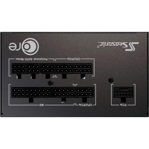 Блок живлення 850 Вт, Seasonic Core GX ATX 3.1, Black, модульний, 80+ Gold, Active PFC, 12 см HDB, 3xMolex / 6xSATA / 1x16-pin / 3x6+2-pin / 2x4+4-pin / 20+4-pin, защита OCP/OPP/OTP/OVP/SCP/UVP (CORE GX-850-ATX3) - изображение 3