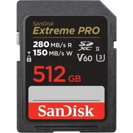Карта пам'яті SanDisk 512 GB SDXC Extreme Pro UHS-II U3 V60 Class 10 (SDSDXEP-512G-GN4IN) - Фото 1 Карта пам'яті SanDisk 512 GB SDXC Extreme Pro UHS-II U3 V60 Class 10 (SDSDXEP-512G-GN4IN) - зображення 1