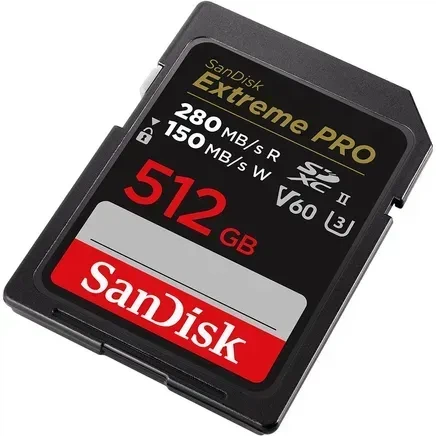 Карта пам'яті SanDisk 512 GB SDXC Extreme Pro UHS-II U3 V60 Class 10 (SDSDXEP-512G-GN4IN) - Фото 2 Карта пам'яті SanDisk 512 GB SDXC Extreme Pro UHS-II U3 V60 Class 10 (SDSDXEP-512G-GN4IN) - зображення 2