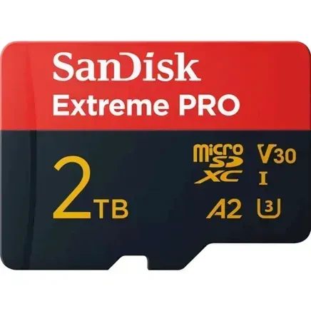 Карта памяти SanDisk 2 TB microSDXC Extreme PRO (SDSQXCD-2T00-GN6MA) - Фото 1 Карта памяти SanDisk 2 TB microSDXC Extreme PRO (SDSQXCD-2T00-GN6MA) - изображение 1