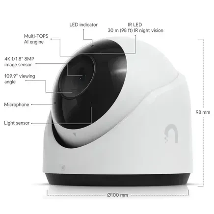 IP-камера Ubiquiti UniFi G6 Turret Camera (UVC-G6-TURRET-W) - Фото 9 IP-камера Ubiquiti UniFi G6 Turret Camera (UVC-G6-TURRET-W) - зображення 9