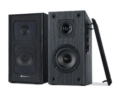 Колонки 2.0 REAL-EL S-250 Black, 2 x 10 Вт, МДФ, живлення від мережі 220V, керування збоку (S-250) - изображение 2