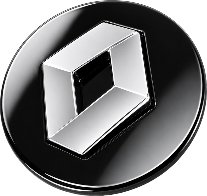 Комплект автомобильных колпаков (заглушек) на литые диски Renault 60/60 мм 2 шт Black (RCS0031) - изображение 3