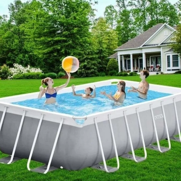 Каркасный бассейн Intex 26792 Бассейн 488х244х107 см Большой прямоугольный бассейн 10874 л для дачи сада и двора - изображение 8