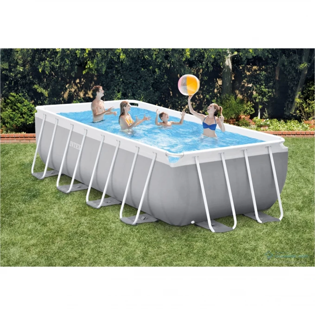 Каркасный бассейн Intex 26792 Бассейн 488х244х107 см Большой прямоугольный бассейн 10874 л для дачи сада и двора - изображение 9
