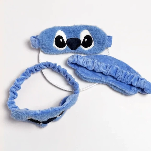 Маска для сна Stitch детская и женская — мягкая повязка на глаза для отдыха и путешествий - изображение 4