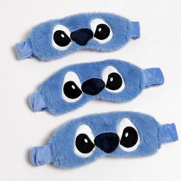 Маска для сна Stitch детская и женская — мягкая повязка на глаза для отдыха и путешествий - изображение 5