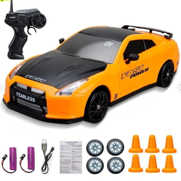 Машинка для дрифта на радиоуправлении 4WD RC Nissan GT-R 18.5 см - изображение 2
