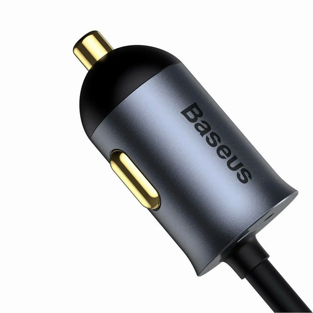 Зарядний пристрій для автомобіля 120W швидкий зарядний для смартфонів і планшетів 4 порти USB Type-C сірий - Фото 3 Зарядний пристрій для автомобіля 120W швидкий зарядний для смартфонів і планшетів 4 порти USB Type-C сірий - зображення 3