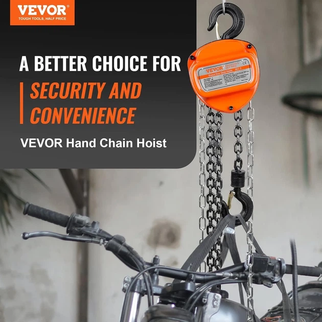 Ручний ланцюговий таль VEVOR HC1-6 / 1 т / 6 м / Orange Б/В k1 - зображення 10