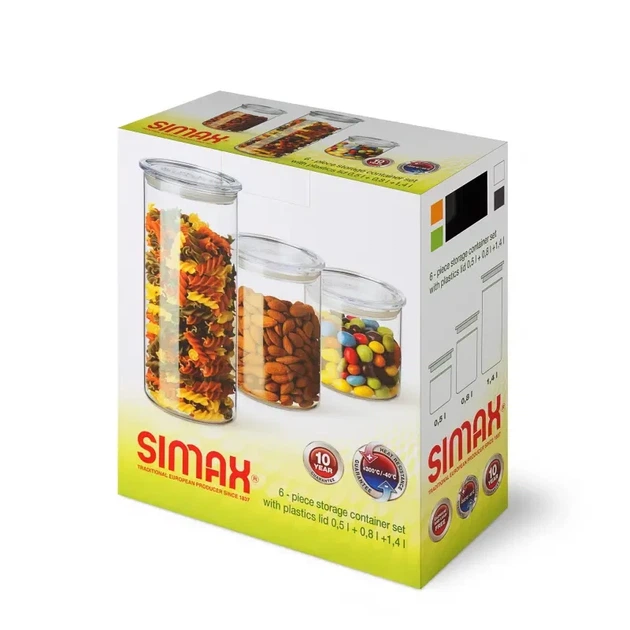 Набор емкостей Simax для сыпучих продуктов, 3 шт.(TO_00-00007023) - изображение 4