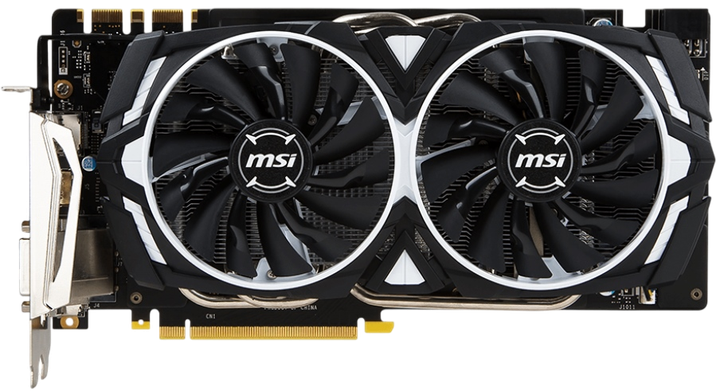 Відеокарта GeForce GTX 1070 8GB MSI Armor OC (GTX 1070 ARMOR 8G OC) Б/В - зображення 2