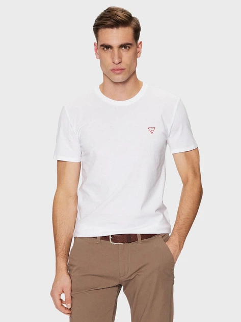 Футболка хлопковая мужская Guess CN SS CORE TEE STR M2YI24-J1314-G011 S Pure White (7622078831596) - Фото 1 Футболка хлопковая мужская Guess CN SS CORE TEE STR M2YI24-J1314-G011 S Pure White (7622078831596) - изображение 1