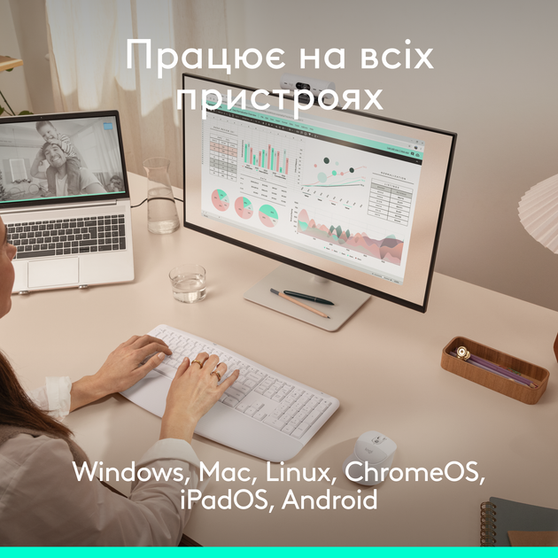 Миша Logitech Signature Comfort Plus M850L Wireless/Bluetooth White (910-007716) - зображення 9