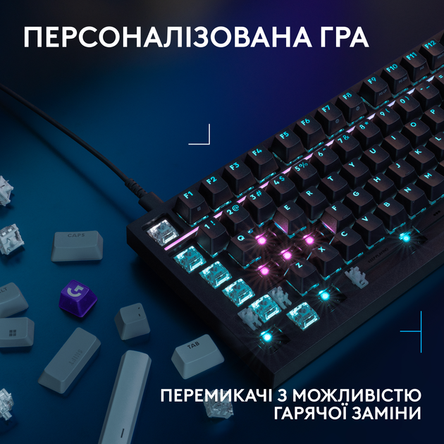 Клавіатура дротова Logitech G316 X 98 RGB USB Black (920-014205) - Фото 4 Клавіатура дротова Logitech G316 X 98 RGB USB Black (920-014205) - зображення 4