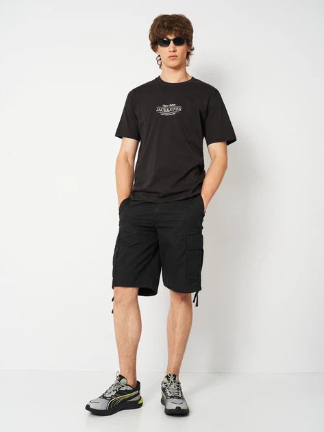 Футболка хлопковая длинная мужская Jack & Jones 12295049 2XL Black (5715873940968) - Фото 3 Футболка хлопковая длинная мужская Jack & Jones 12295049 2XL Black (5715873940968) - изображение 3