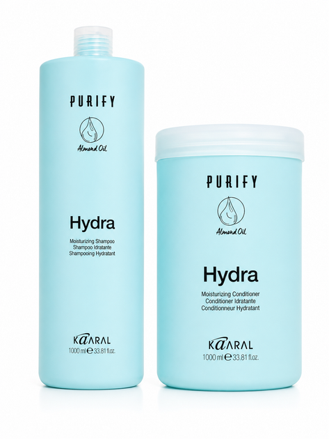 Професійний набір для сухого фарбованого волосся Kaaral Purify Hydra Шампунь 1000 мл + Кондиціонер 1000мл - Фото 1 Професійний набір для сухого фарбованого волосся Kaaral Purify Hydra Шампунь 1000 мл + Кондиціонер 1000мл - зображення 1