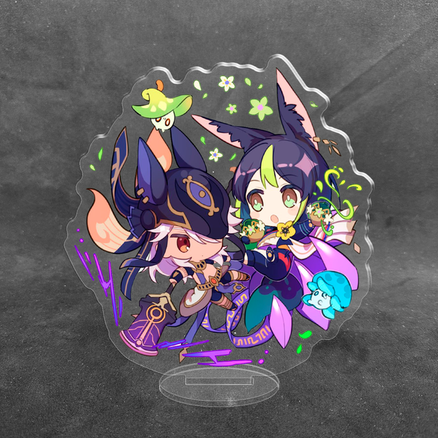 Акриловая коллекционная фигурка Chibi Геншин Импакт - Genshin Impact Сайно и Тигнари 10 см - изображение 2