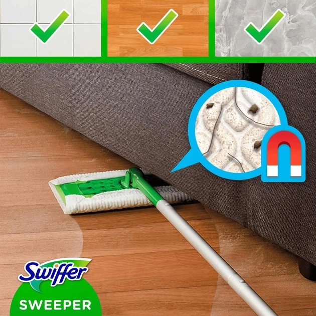 Набір SWIFFER швабра Traps & Locks та щітка - віник для сухого прибирання Swiffer Duster - Фото 8 Набір SWIFFER швабра Traps & Locks та щітка - віник для сухого прибирання Swiffer Duster - изображение 8