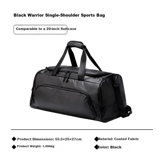 Сумка спортивная JD Jingzao Black Warrior вместительная унисекс - изображение 8