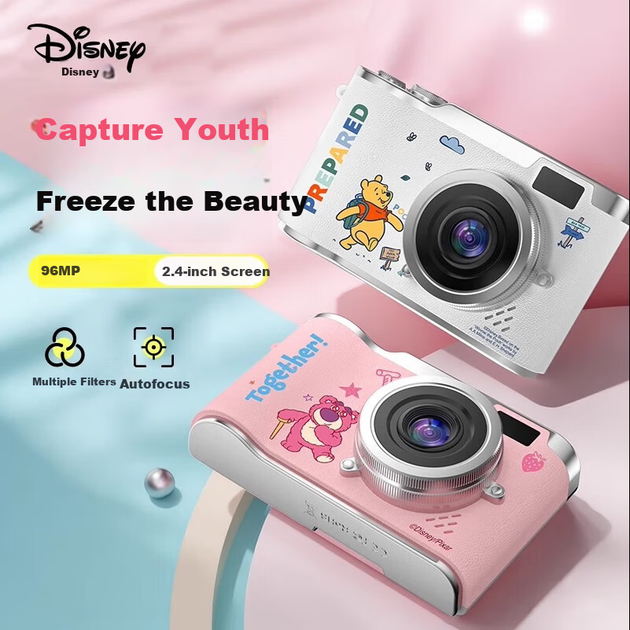 Камера цифровая Disney CCD, детская, для школьников, большой экран - изображение 6