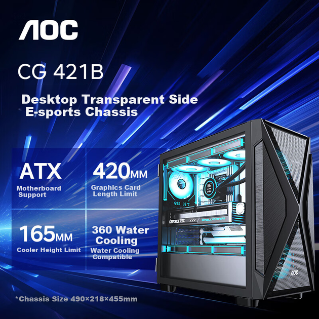 Корпус AOC Case CG421B Black - Фото 4 Корпус AOC Case CG421B Black - изображение 4