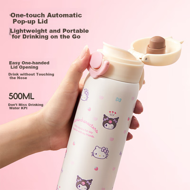 Термостакан MINISO Sanrio 316 Magic Bullet, 500 мл, синій - зображення 6