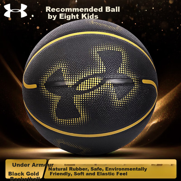 Детский баскетбольный мяч Under Armour, размер 5, для учеников начальной школы 6-12 лет, для тренировок в помещении и на открытом воздухе, профессиональный, прочный, стандартный размер 5. Подарок. - изображение 4