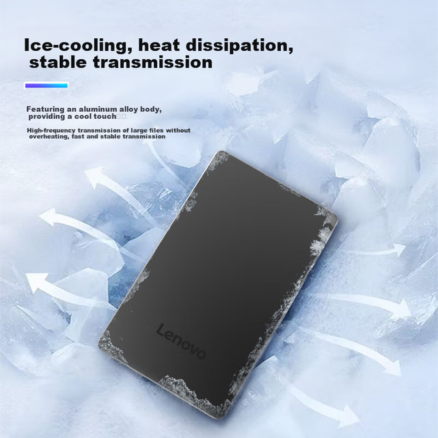 Портативний твердотільний накопичувач Lenovo (PSSD) 256 ГБ, USB 3.2, високошвидкісний портативний жорсткий диск 550 МБ/с, пряме підключення до телефону, ноутбук, серія Y560 - зображення 7