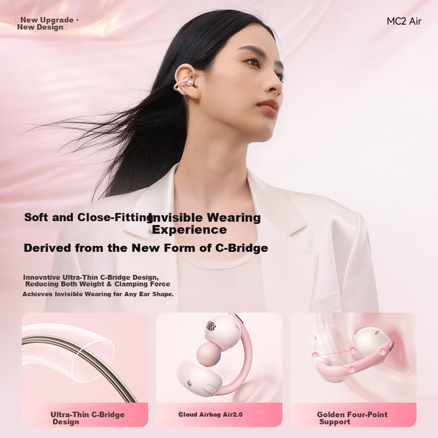 Наушники Baseus MC2 Air Open-Ear ENC TWS White - изображение 2