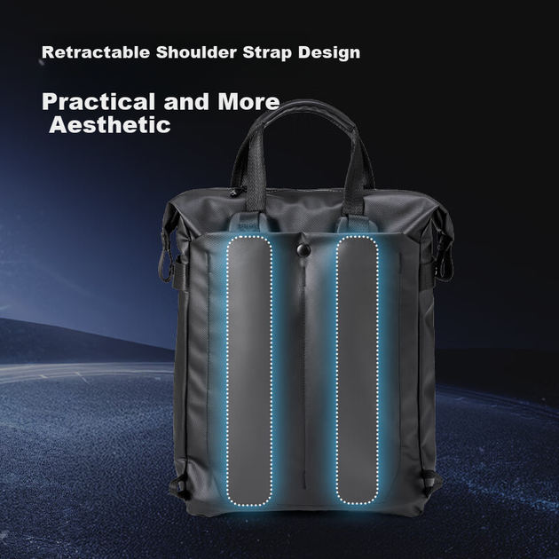 JD Jingzao Black Warrior Handheld Tote Bag Sports Backpack Laptop Bag Commuter Travel School Bag - изображение 5