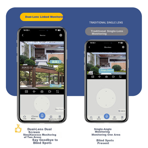 Newman Home AI Camera Бездротова мобільна дистанційна камера 360 градусів Без сліпих зон Нічне бачення Панорамна обертова PTZ Повнокольорове відстеження Голосовий домофон Зовнішній Критий Водонепроникний - Фото 5 Newman Home AI Camera Бездротова мобільна дистанційна камера 360 градусів Без сліпих зон Нічне бачення Панорамна обертова PTZ Повнокольорове відстеження Голосовий домофон Зовнішній Критий Водонепроникний - зображення 5