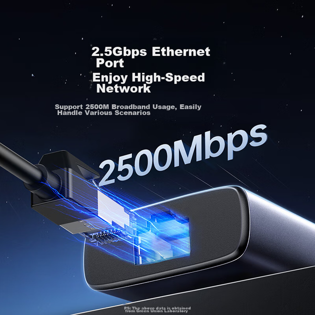 UGREEN USB 3.2 до 2.5G Ethernet порт 10G розширення Dock Hub спліттер ноутбук мережевий кабель адаптер RJ45 конвертер розширення Dock для ноутбуків та настільних комп'ютерів HUB - изображение 6