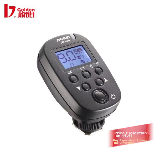 JINBEI TR-V6II Тригер спалаху, бездротовий тригер спалаху з дистанційним керуванням, тригер для дзеркальних камер, універсальна версія, передавач TR-V6II - изображение 4