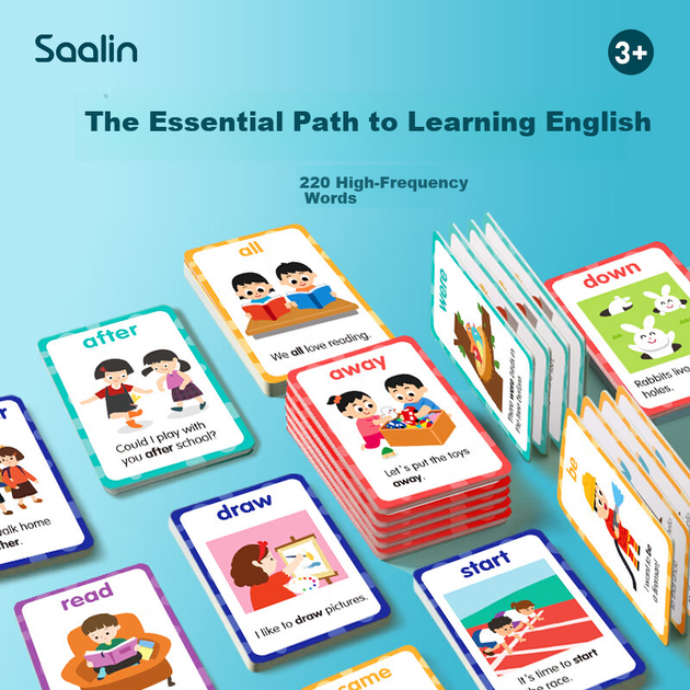 Карточки Saalin Toddler English 220 слов для раннего развития, детские - изображение 4