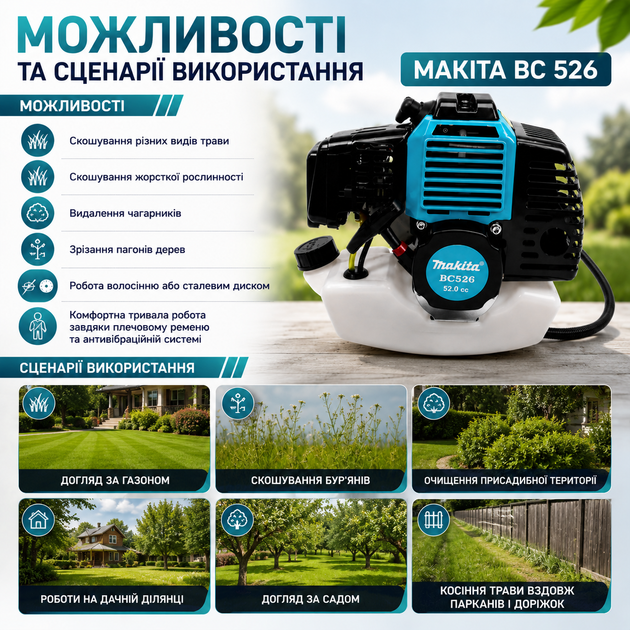 Бензиновая мотокоса Makita BC 526 - изображение 8