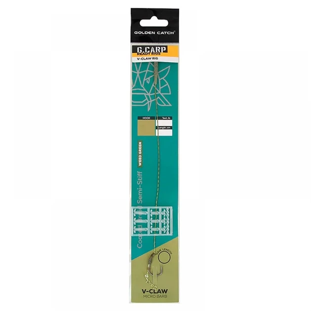 Поводок готовый Golden Catch G.Carp V-Claw Ready Rig №4, в уп. 1 шт. (3KB5254) - Фото 1 Поводок готовый Golden Catch G.Carp V-Claw Ready Rig №4, в уп. 1 шт. (3KB5254) - изображение 1