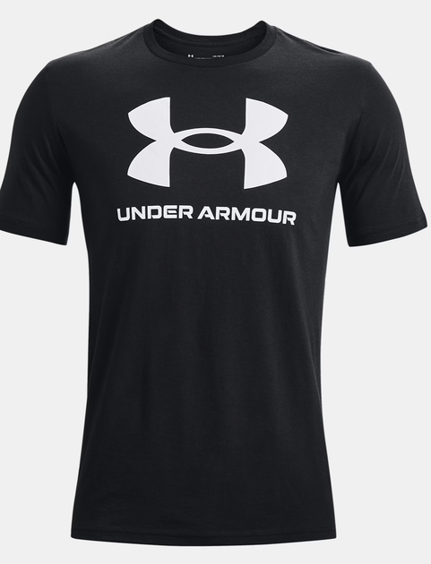 Чоловіча футболка Under Armour Logo чорна, розмір L - зображення 2