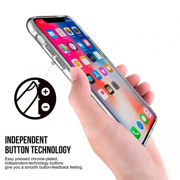 Чохол силікон Clear Case протиударний для iPhone X/XS прозорий - зображення 2
