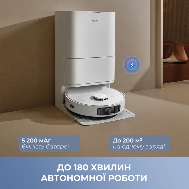 Робот-пилосос Mova E40 ULTRA (RLE21SE) - Фото 7 Робот-пилосос Mova E40 ULTRA (RLE21SE) - зображення 7