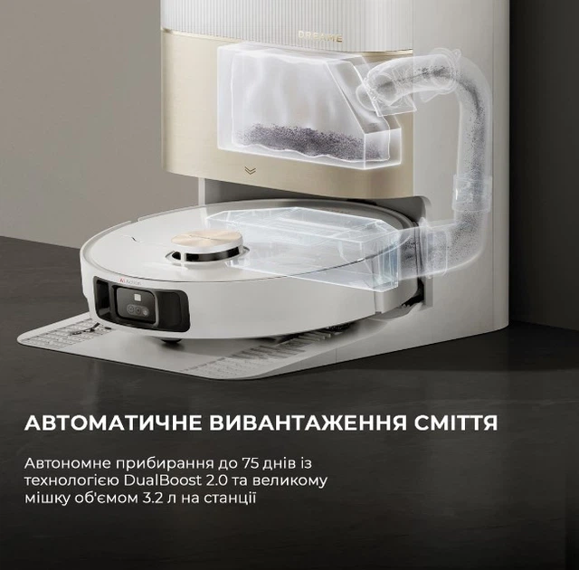 Робот-пилосос Dreame X40 Ultra Complete White - Фото 8 Робот-пилосос Dreame X40 Ultra Complete White - изображение 8
