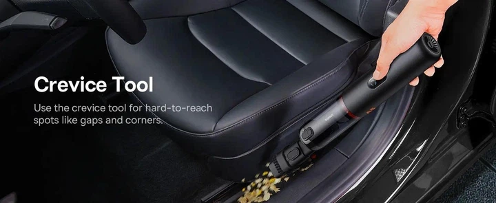 Портативний акумуляторний пилосос Baseus A5 Car Vacuum Cleaner 130W 16000Pa 7500mAh чорний (C30459500111-00) - изображение 6
