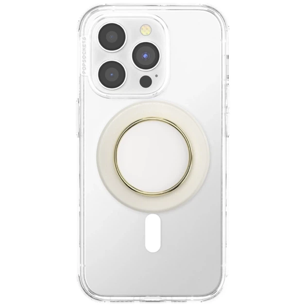 Держатель для телефона Popsockets Round Luxe Coconut Creme Enamel Beige (808938) - изображение 5