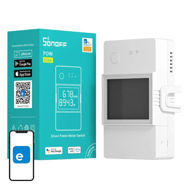 Wi-Fi трансмиттер Sonoff POW Elite 16A White (POWR316D) - Фото 1 Wi-Fi трансмиттер Sonoff POW Elite 16A White (POWR316D) - изображение 1
