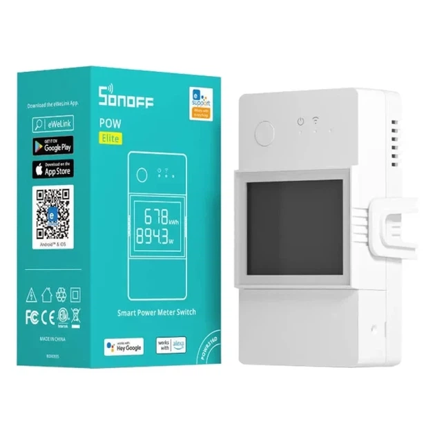 Wi-Fi трансмиттер Sonoff POW Elite 16A White (POWR316D) - Фото 4 Wi-Fi трансмиттер Sonoff POW Elite 16A White (POWR316D) - изображение 4